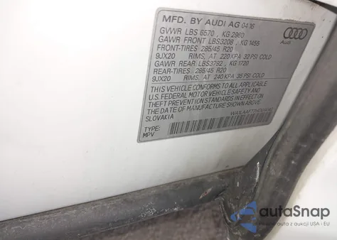 2017 Audi Q7 3.0T Premium from USA, damaged, VIN WA1LAAF77HD014142